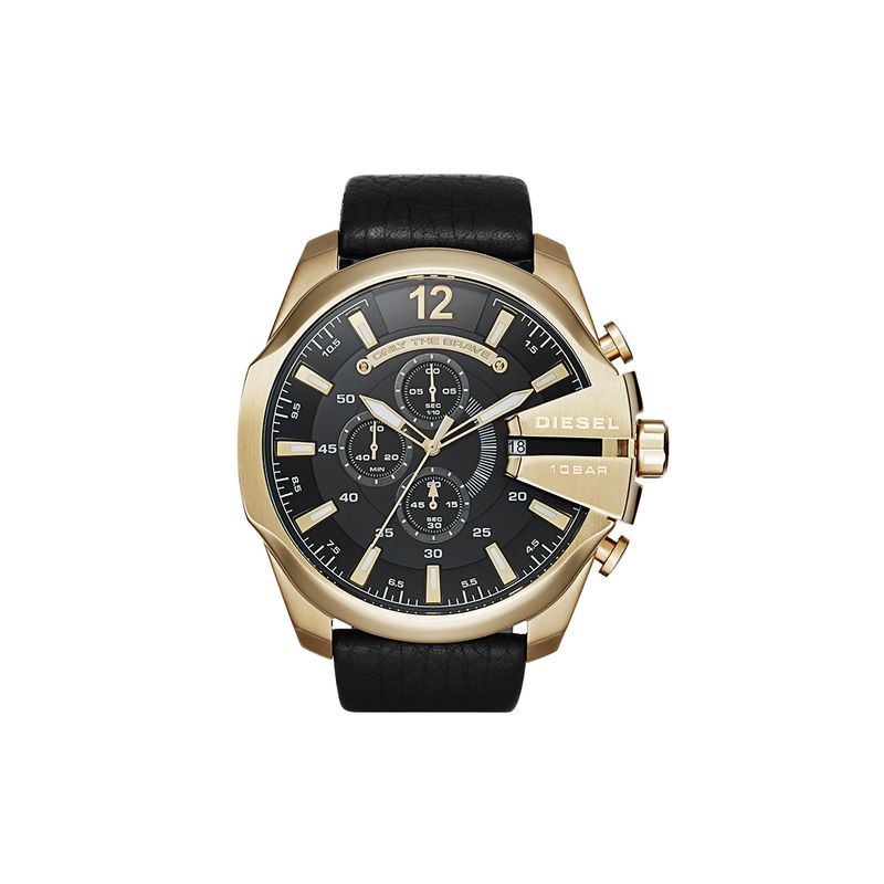 Relogio Diesel Masculino em Couro Preto