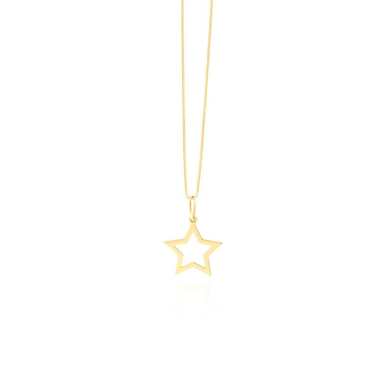 Pingente Estrela em Ouro Amarelo 18k