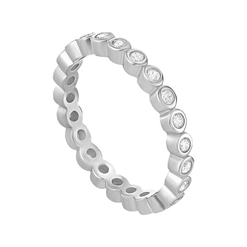 Anel Cravejado em Prata 925