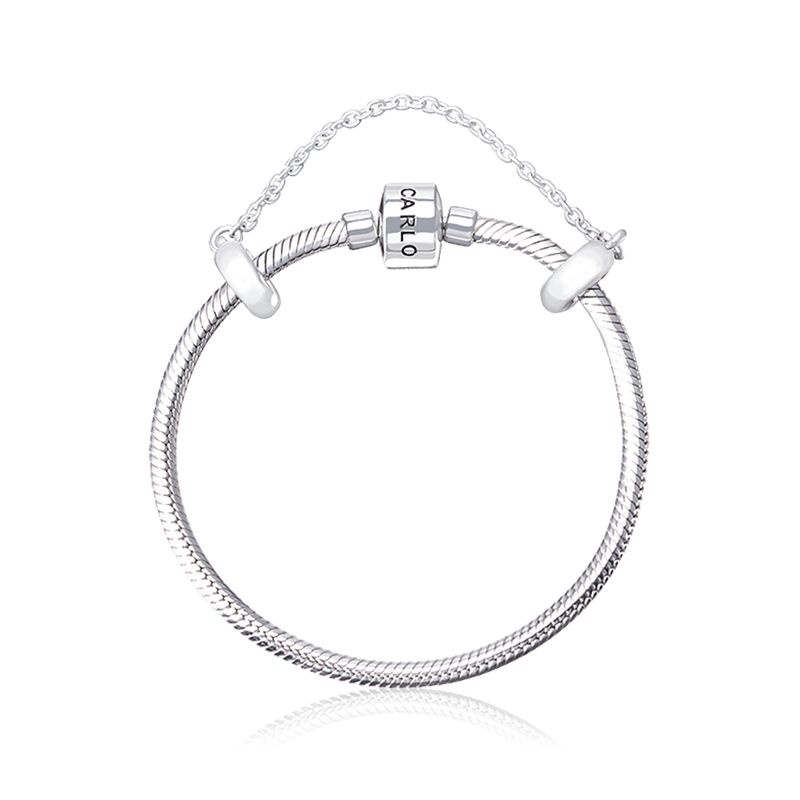 Pulseira Maleável Em Prata 925 Com Fecho Tradicional – 14 cm