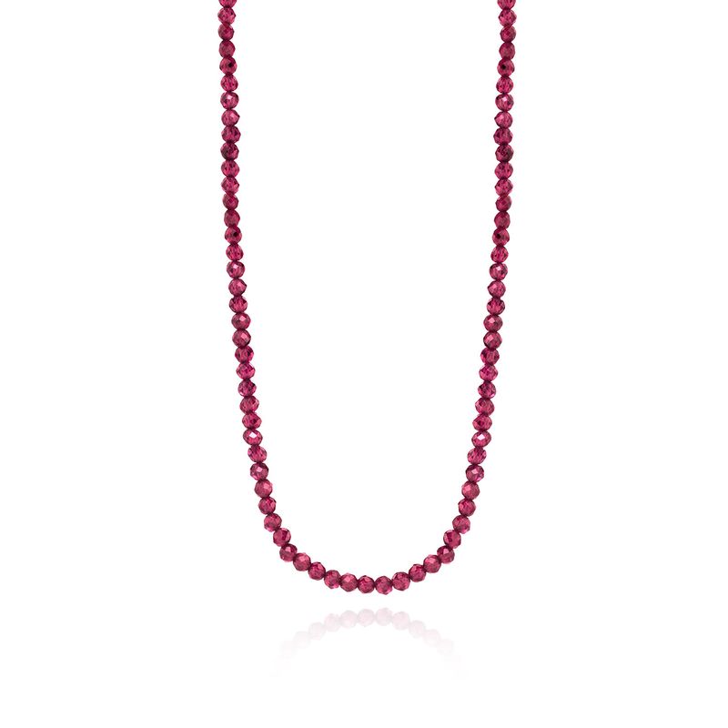 Colar em Rodolita com Fecho em Ouro Amarelo 18k – 65 cm