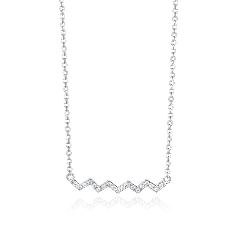 Colar Zigzag com Topázio em Prata 925