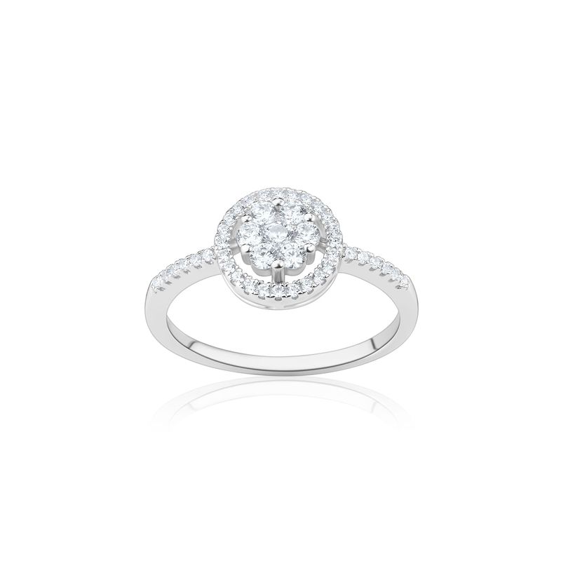 Anel Redondo com Topázio em Prata 925