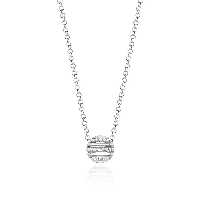 Colar Redondo com Safira em Prata 925