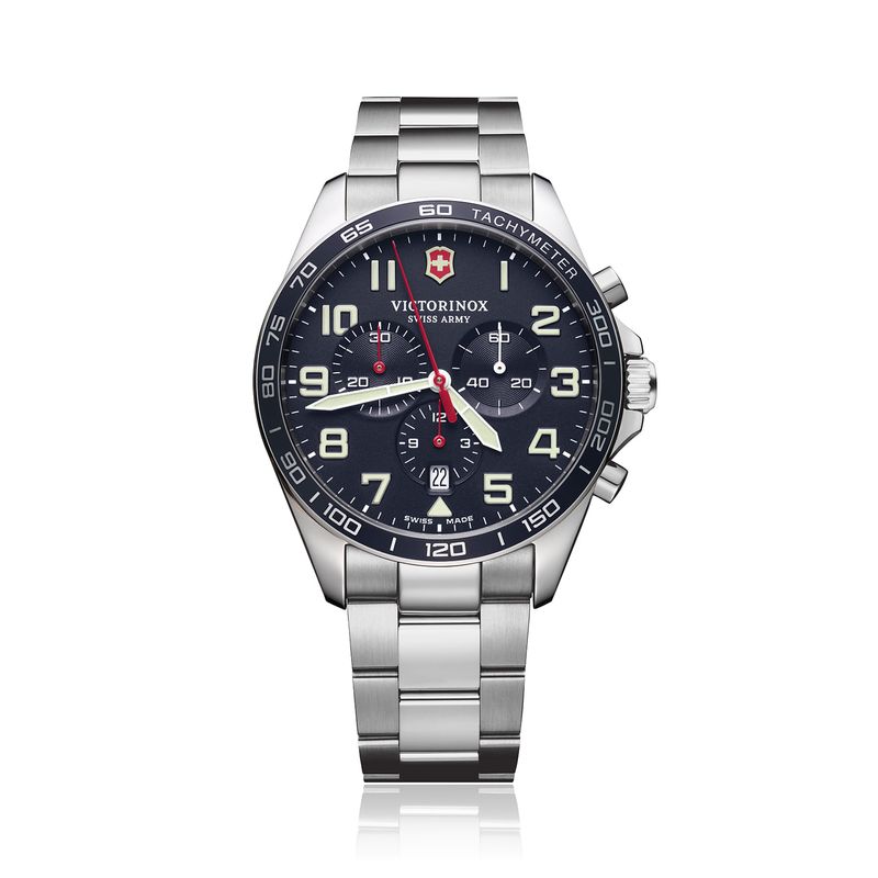 Relógio Victorinox FieldForce Masculino em Aço Prateado 241857