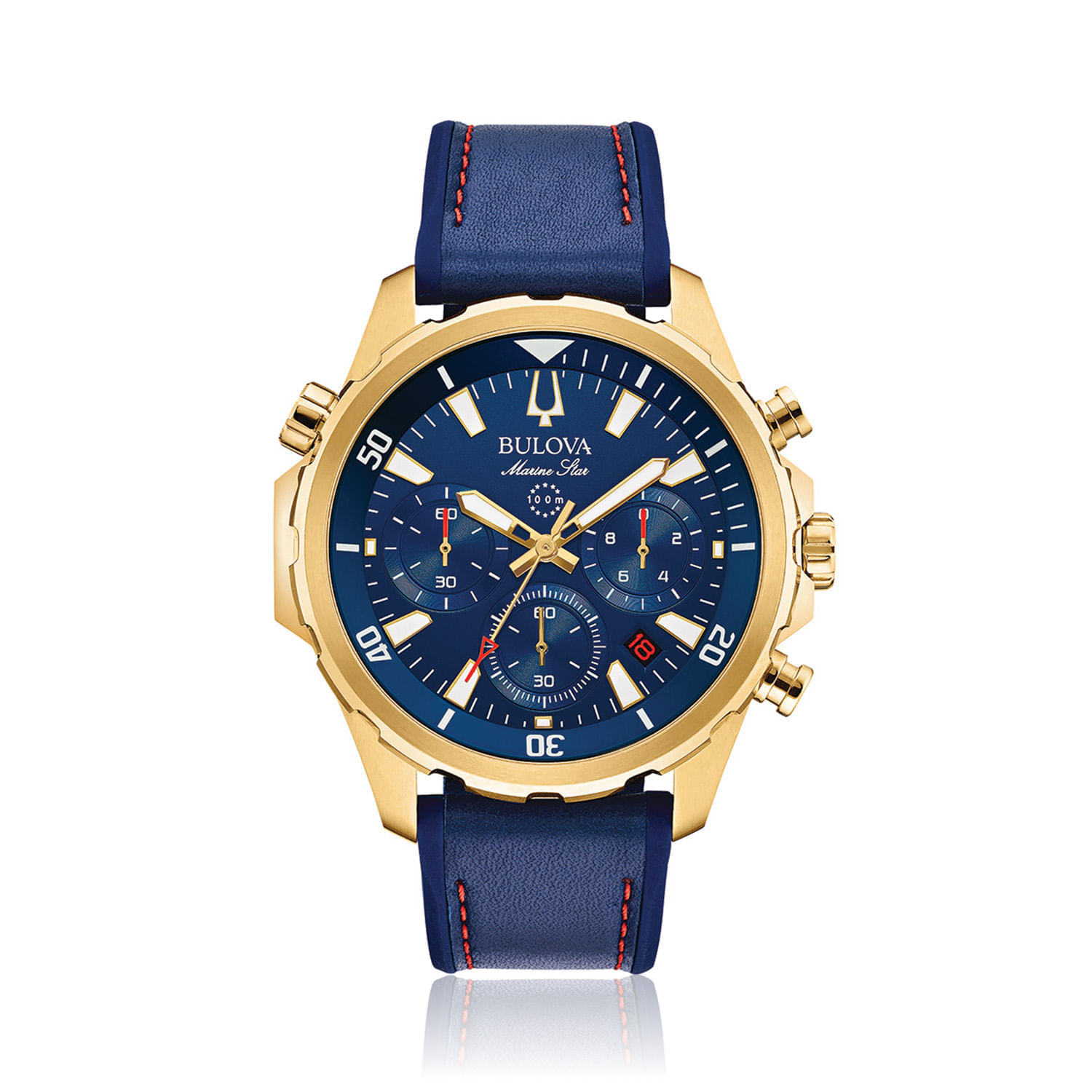 Relógio Bulova Marine Star Masculino em Aço Dourado 97B168N