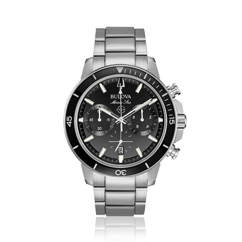 Relógio Bulova Marine Star Cronógrafo em Aço Prateado 96B272