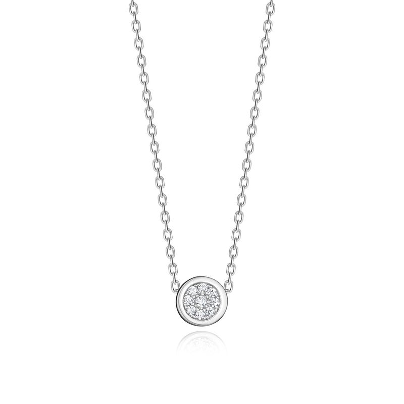 Colar Círculos Cravejado em Prata 925