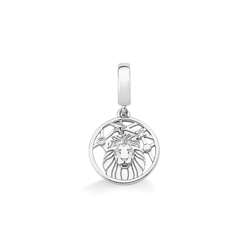 Charm Leão Cravejado em Prata 925