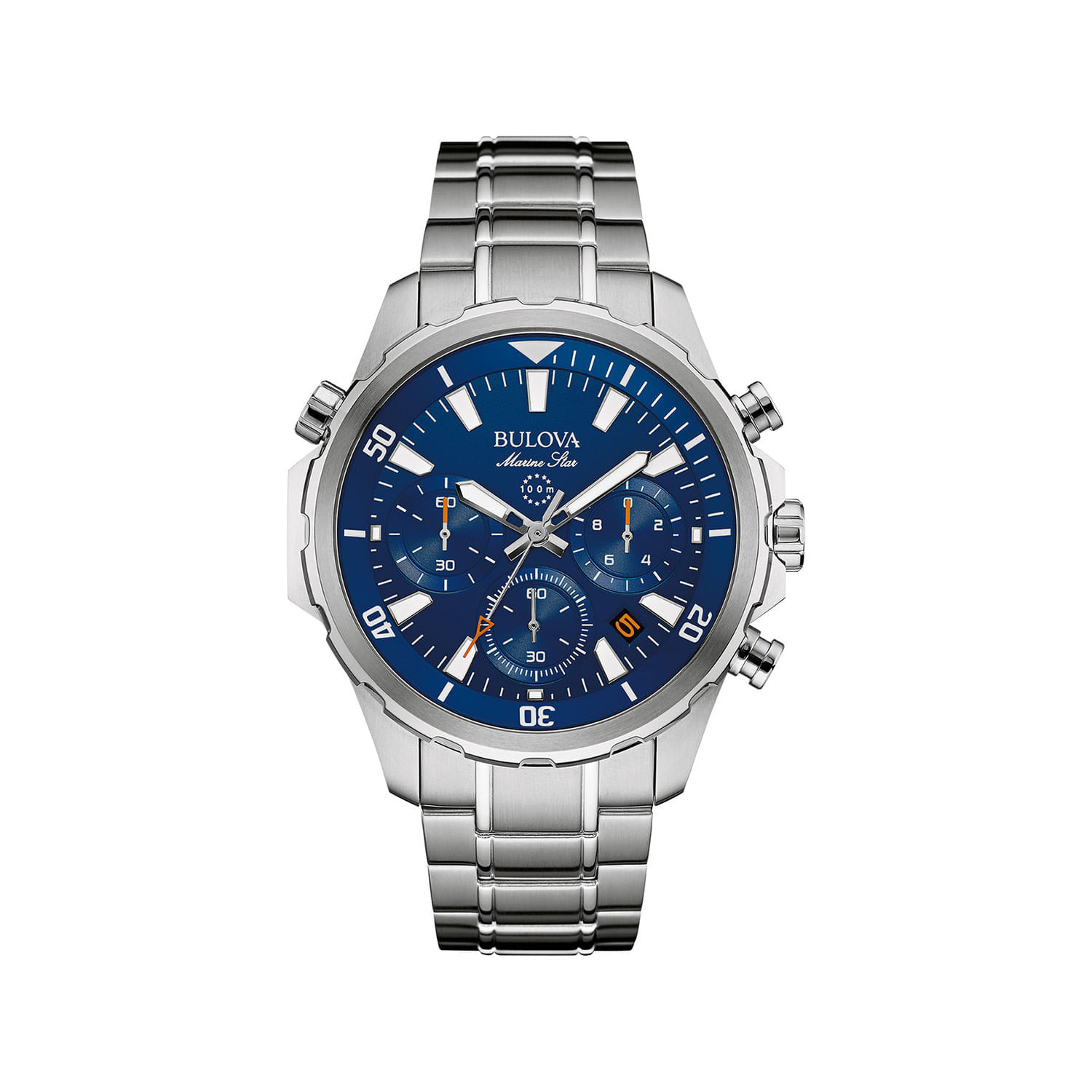 Relógio Bulova Marine Star Cronógrafo Masculino em Aço 96B256N
