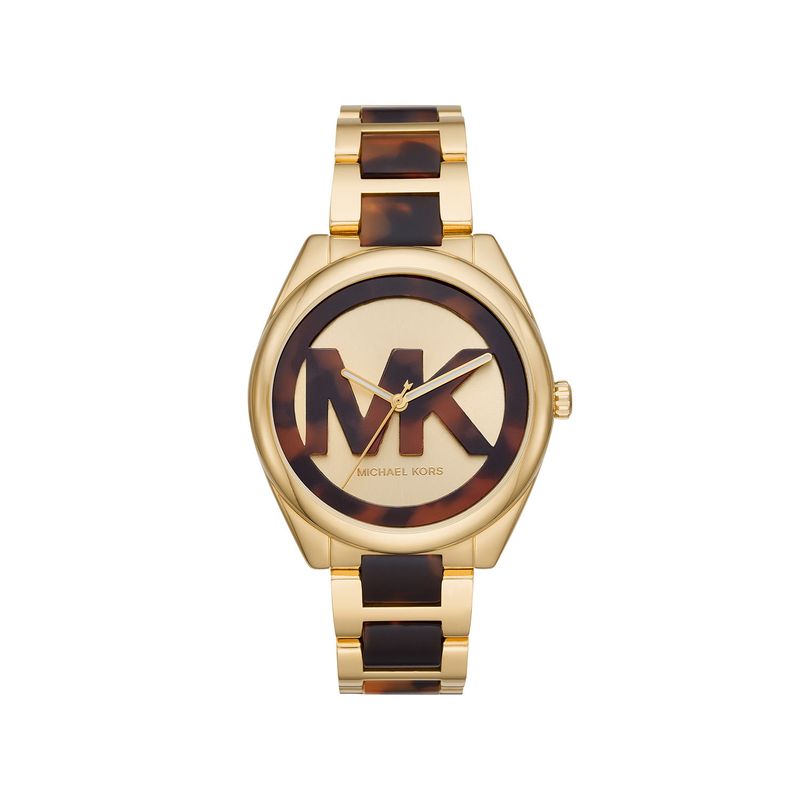 Relógio Michael Kors Feminino em Aço Dourado com Acetato