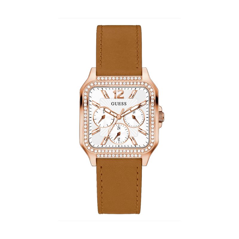 Relógio Guess Feminino em Couro Caramelo