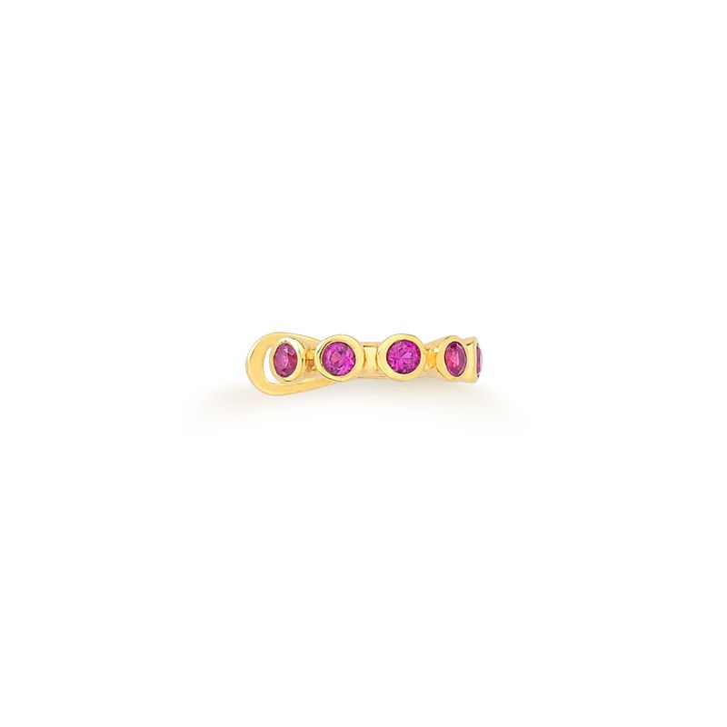 Piercing Cravejado em Prata 925 com Banho de Ouro Amarelo 18k