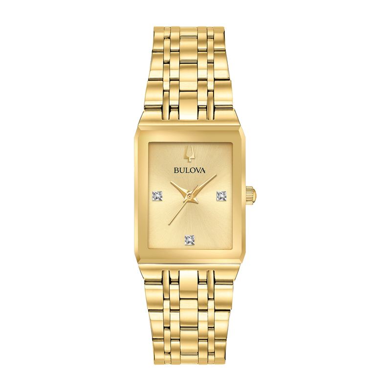 Relógio Bulova Feminino em Aço Dourado com Diamantes