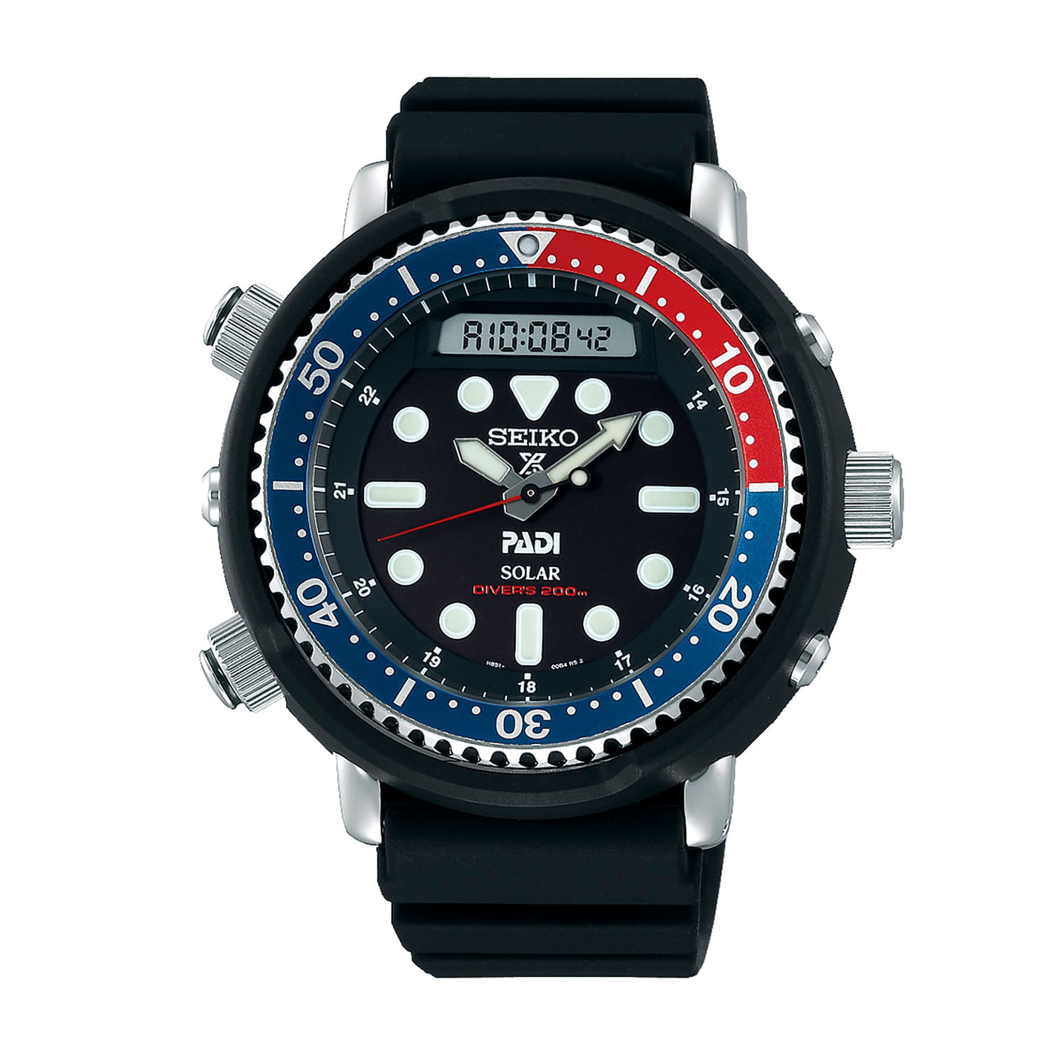 Relógio Seiko PADI Masculino em Silicone Preto SNJ027P1