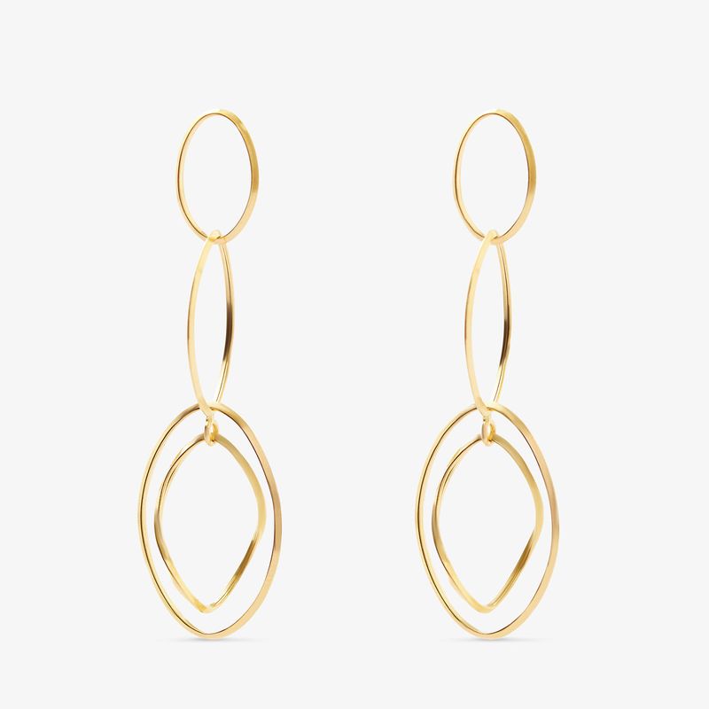 Brinco Argola Entrelaçada em Ouro Amarelo 18k – 48mm