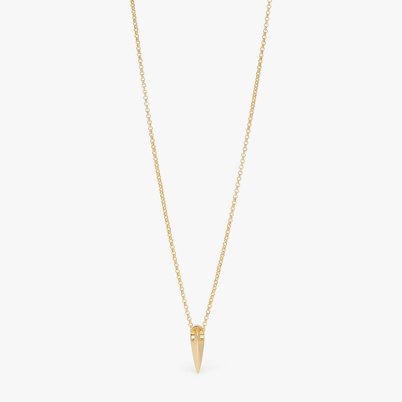 Colar Ponta em Prata 925 com Banho de Ouro Amarelo 18k