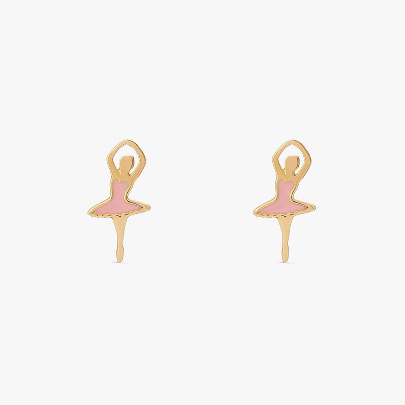 Brinco Bailarina em Ouro Amarelo 18k