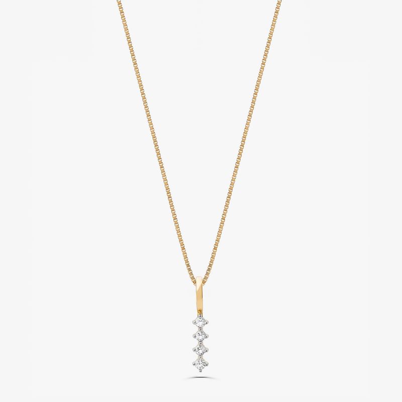 Pingente com Topázio Incolor em Ouro Amarelo 18k