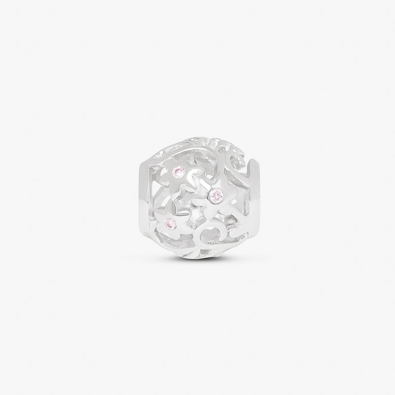 Charm Formas Cravejado em Prata 925