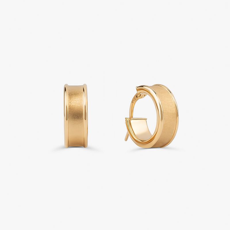 Brinco Argola Fio Quadrado em Ouro Amarelo 18k – 10 mm