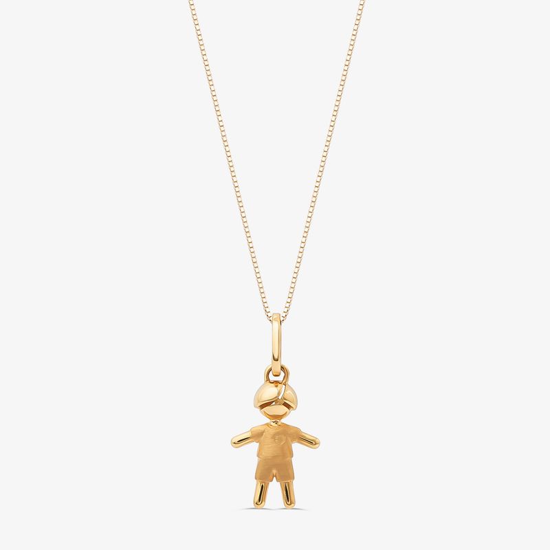 Pingente Menino em Ouro Amarelo 18k
