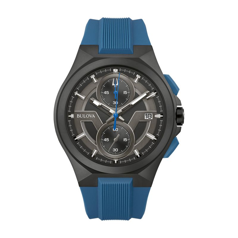 Relógio Bulova Machine Masculino em Silicone Azul 98B380