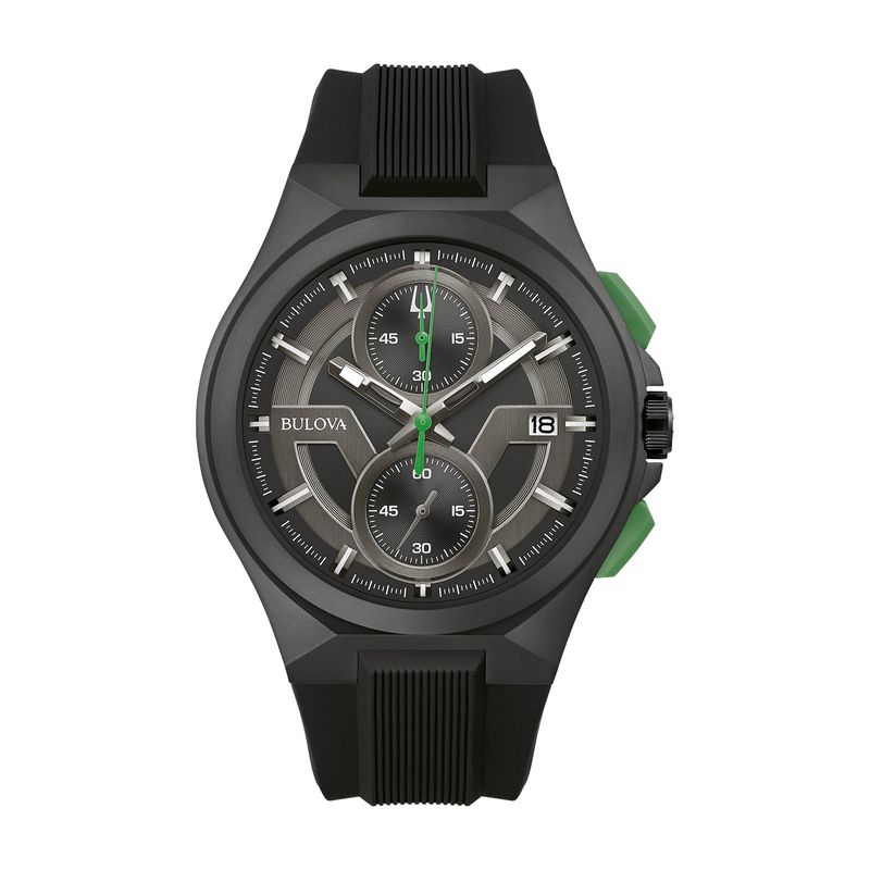 Relógio Bulova Machine Masculino em Silicone Preto 98B381