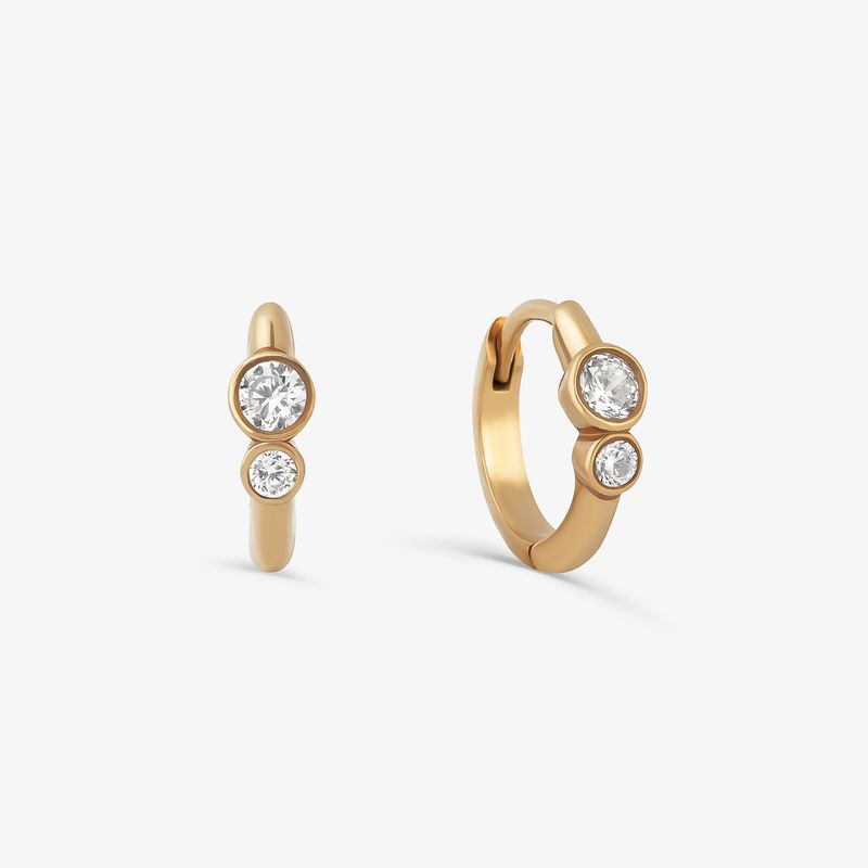 Argola em Prata 925 com Banho de Ouro Amarelo 18k