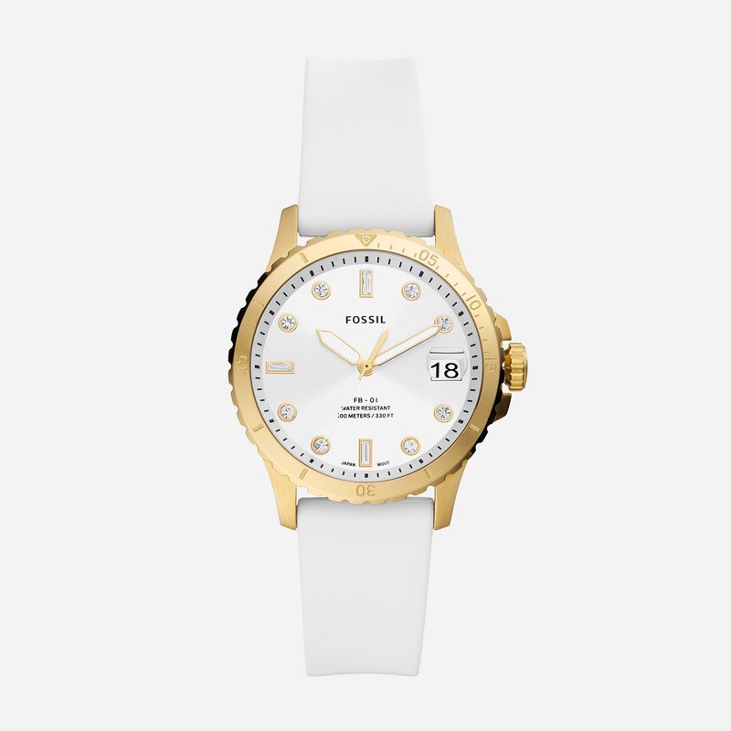 Relógio Fossil Feminino em Silicone Branco ES5286/2KN