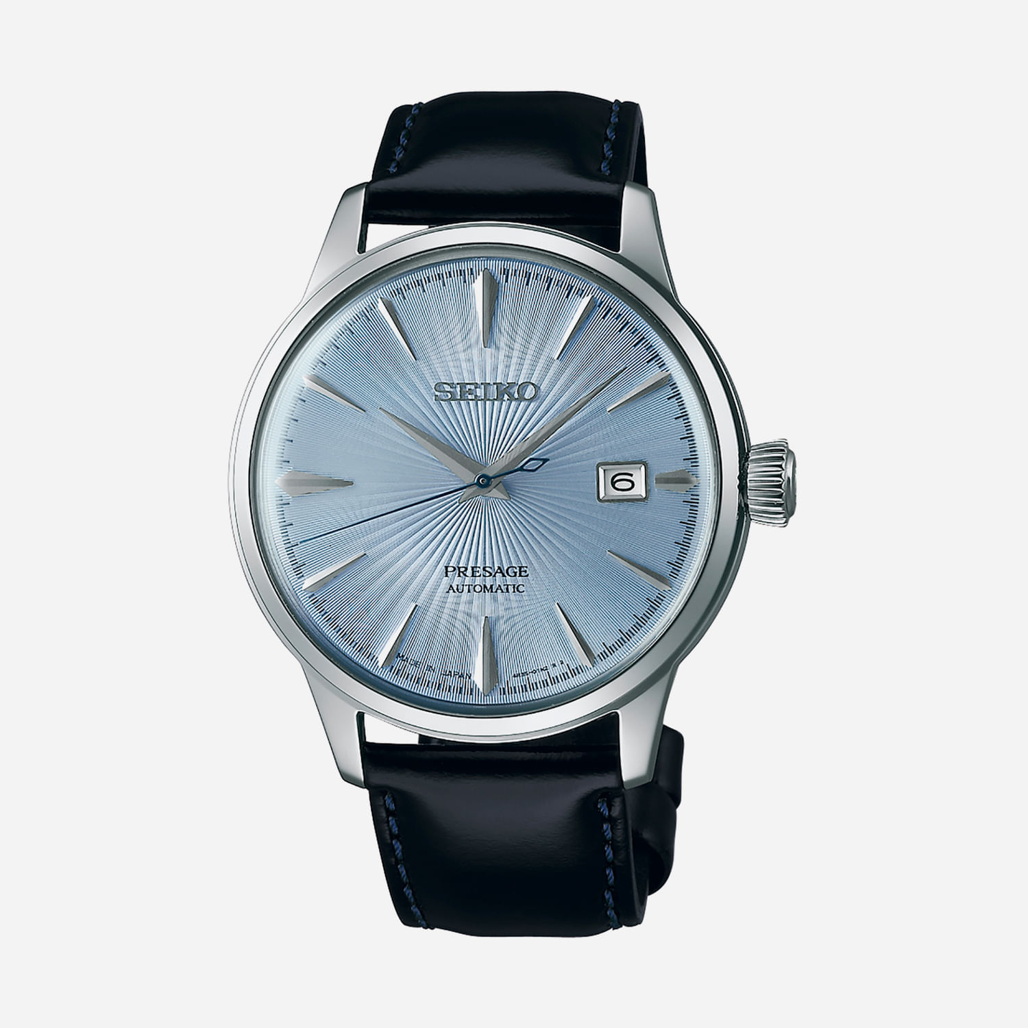Relógio Seiko Presage Automático Masculino em Couro Azul SRPB43J1