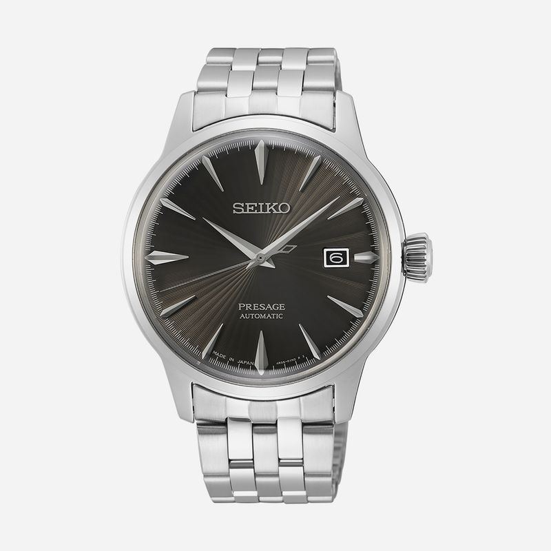 Relógio Seiko Pressage Automático Masculino em Aço Prateado