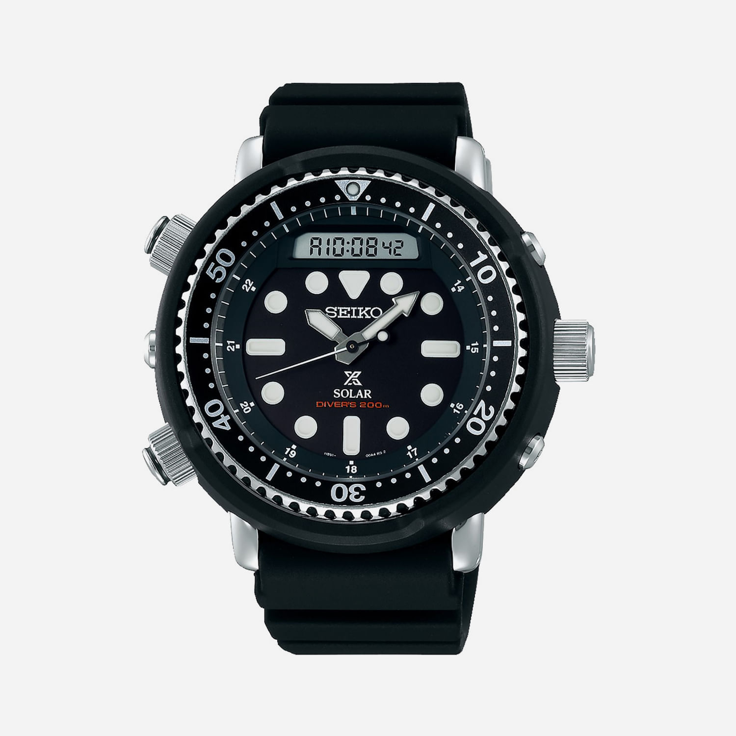 Relógio Seiko Prospex Anadigi Masculino em Silicone Preto SNJ025P1