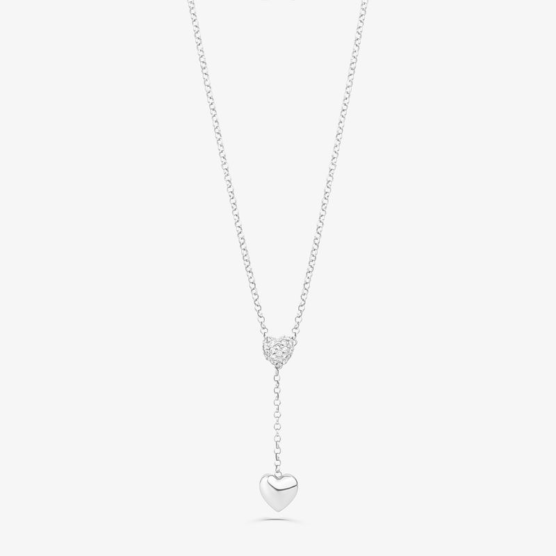 Colar Coração Cravejado em Prata 925