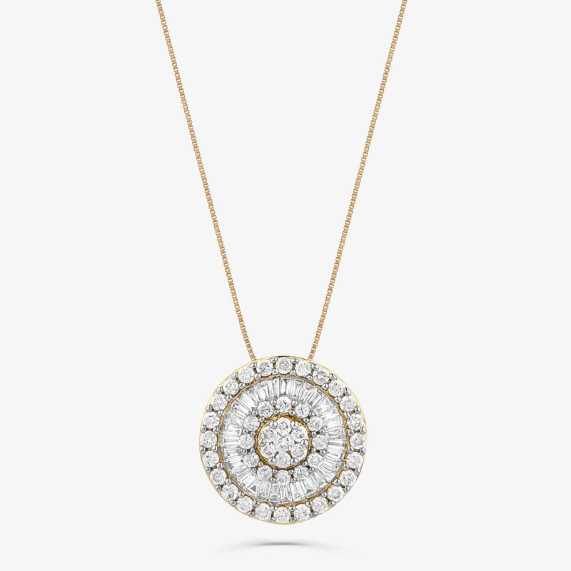 Pingente com Diamantes em Ouro Branco 18k – 16 mm