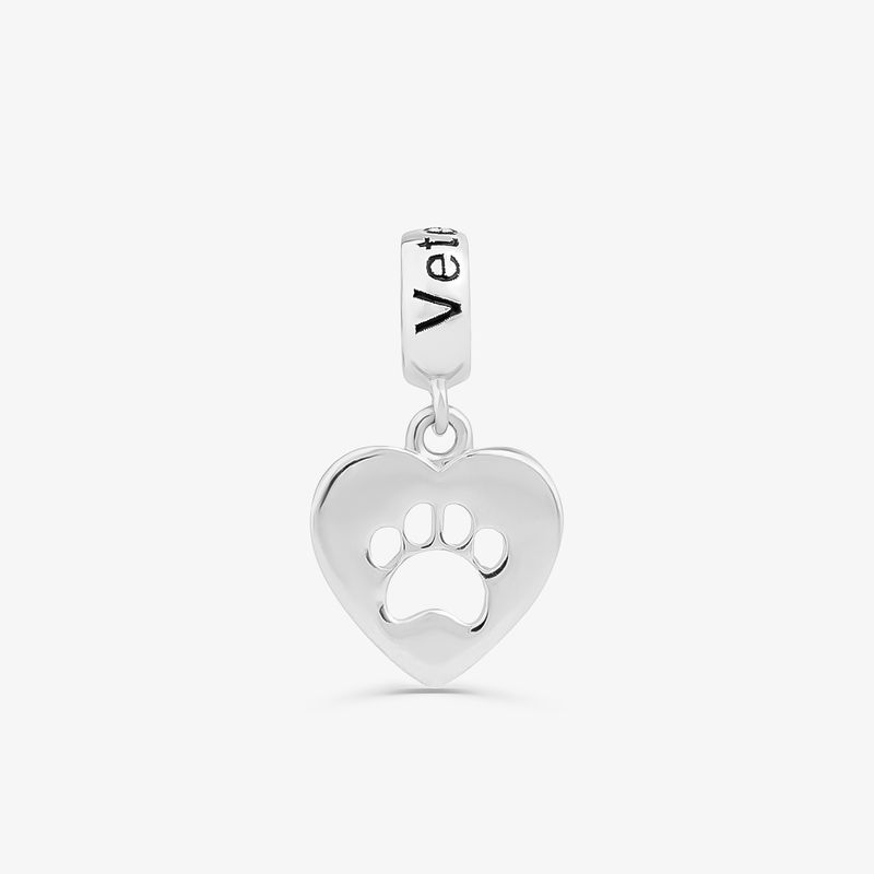 Charm Veterinária em Prata 925