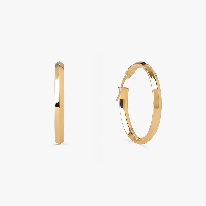Brinco Argola em Ouro Amarelo 18k – 26.5 mm