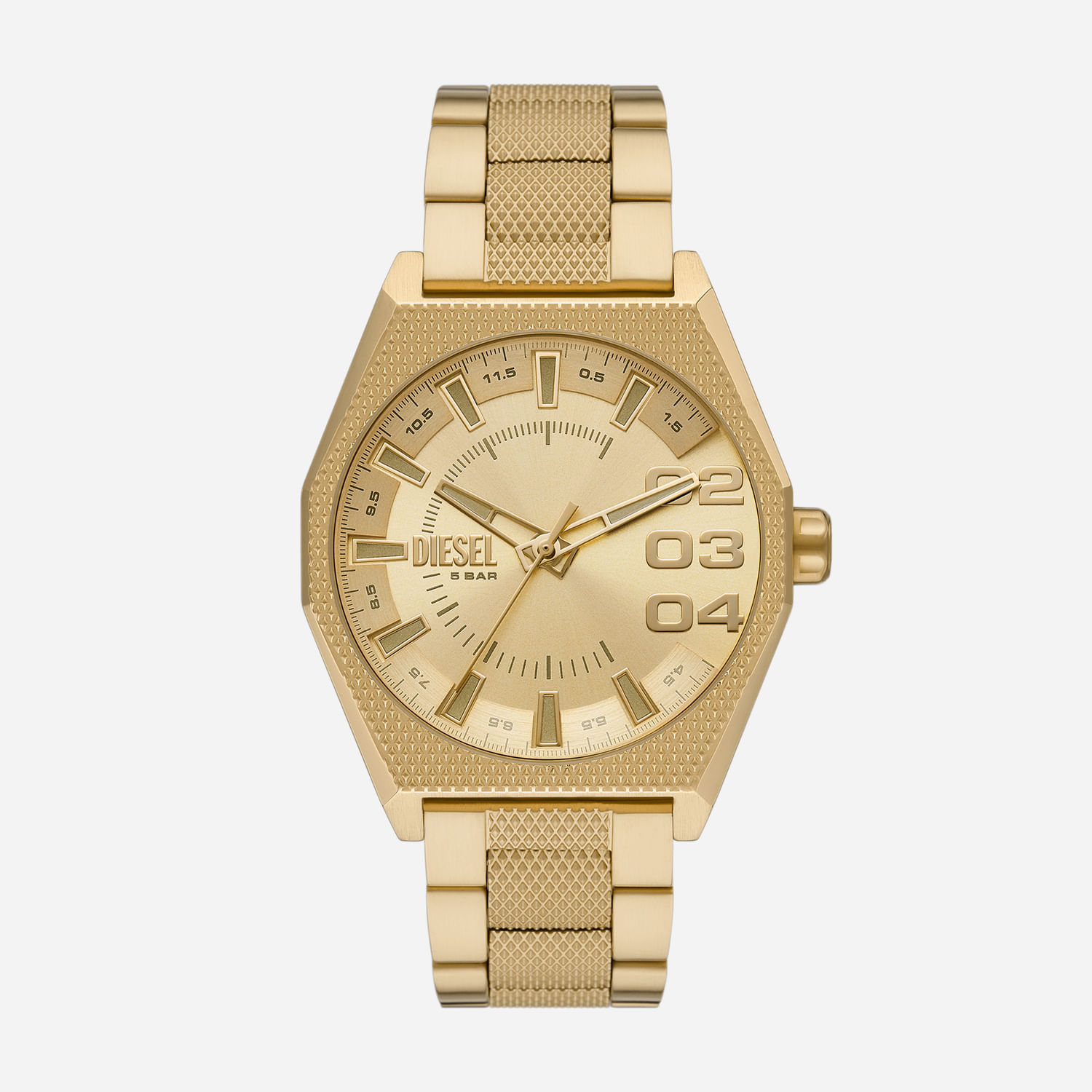 Relógio Diesel Scraper Masculino em Aço Dourado DZ2173B1