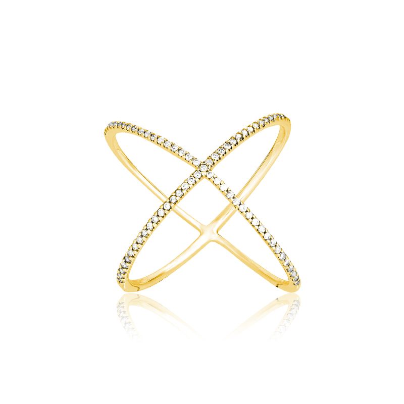 Anel em Ouro Amarelo com Diamante