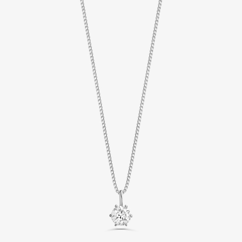 Pingente em Ouro Branco com 40 Pontos de Diamantes