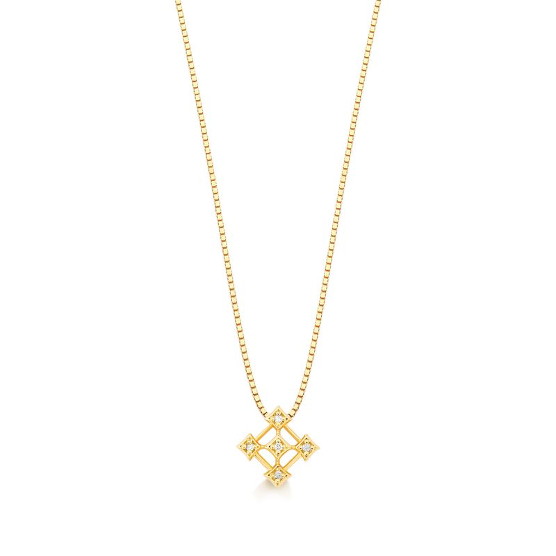 Pingente com Diamantes em Ouro Amarelo 18K