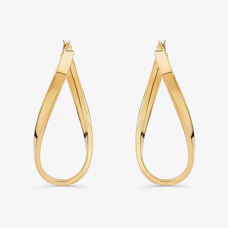 Brinco Argolas em Ouro Amarelo 18k – 40mm