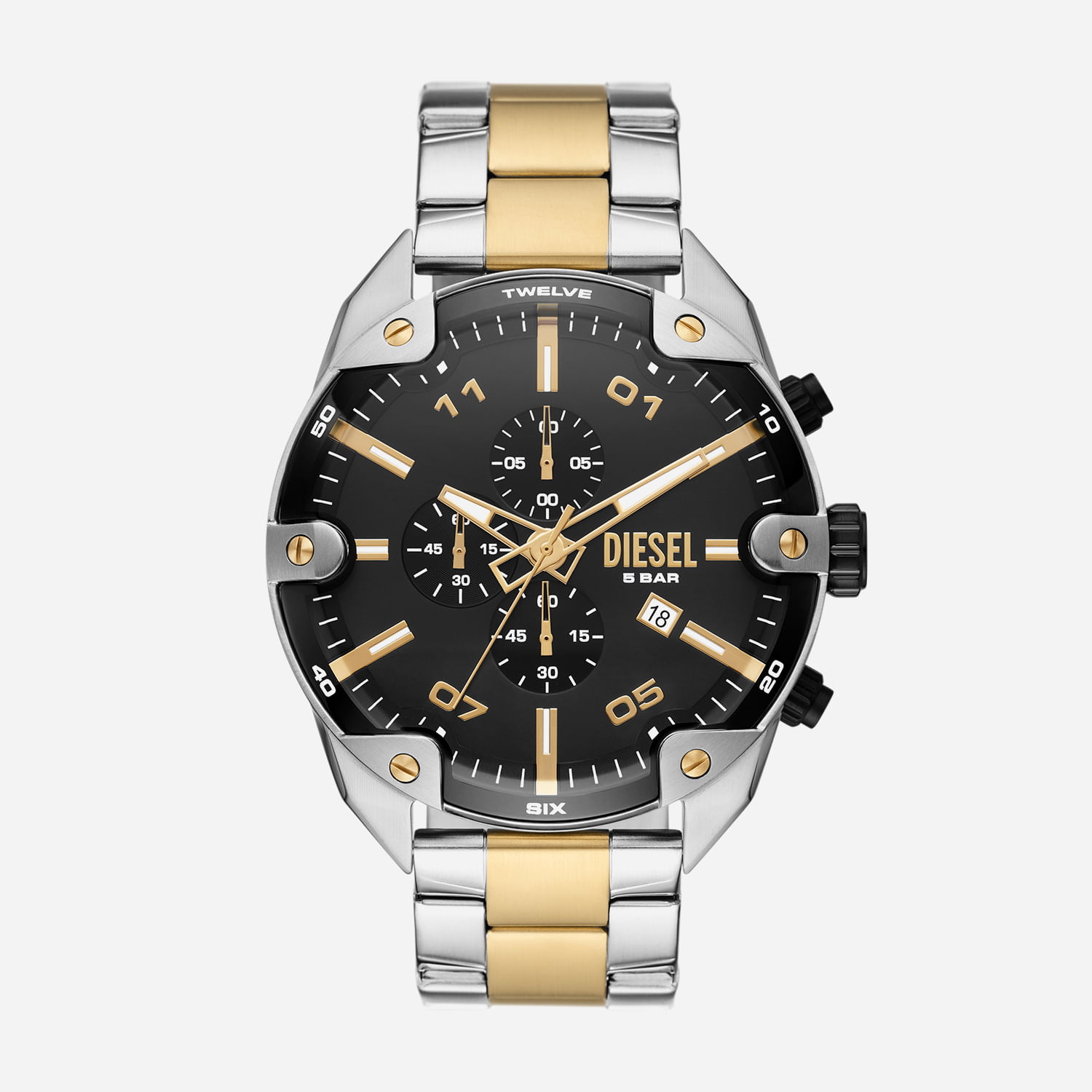 Relógio Diesel Cronógrafo Masculino em Aço Bicolor DZ4627B1