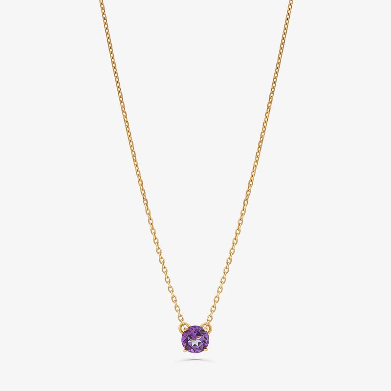 Colar em Ouro Amarelo com Topázio Roxo