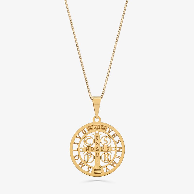 Pingente São Bento em Ouro Amarelo 18k