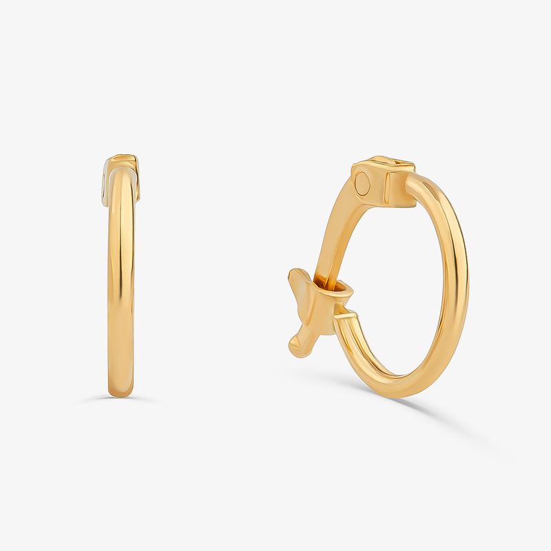 Brinco Argola em Ouro Amarelo 18k – 7mm