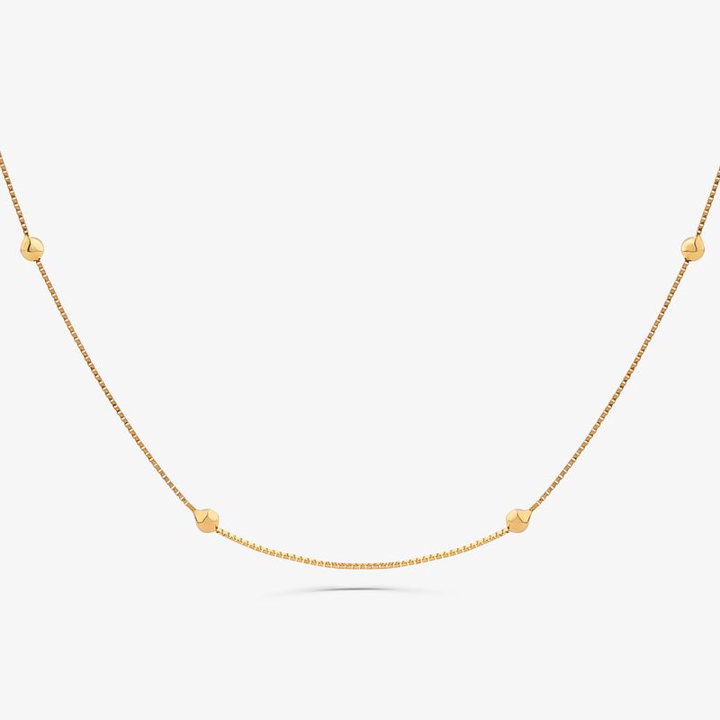 Colar Esferas em Ouro Amarelo 18k – 80 cm