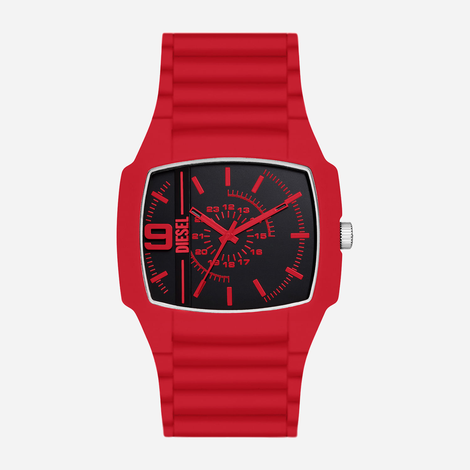 Relógio Diesel Cliffhanger 2.0 Trojan Masculino em Silicone Vermelho DZ2165B1