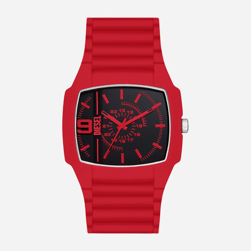 Relógio Diesel Masculino Cliffhanger 2.0 Trojan em Silicone Vermelho DZ2165B1