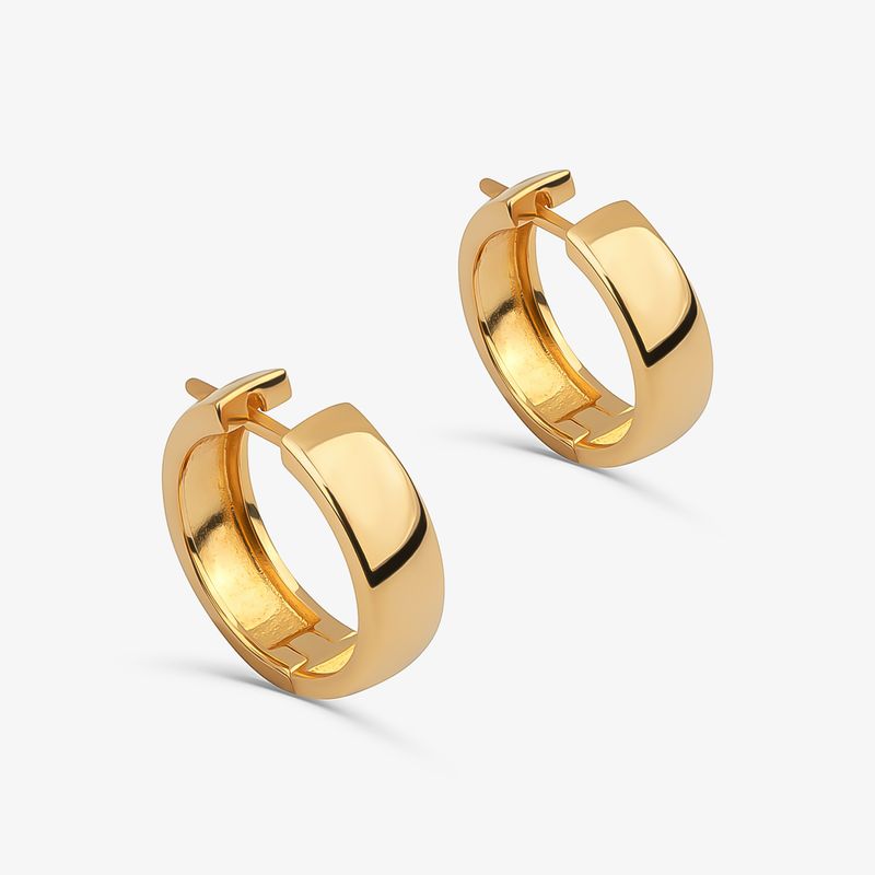 Brinco Argola Cosmopolitan em Prata 925 com Banho de Ouro Amarelo 18K